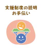 支援制度の説明、お手伝い​