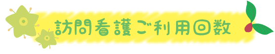 訪問看護ご利用回数​
